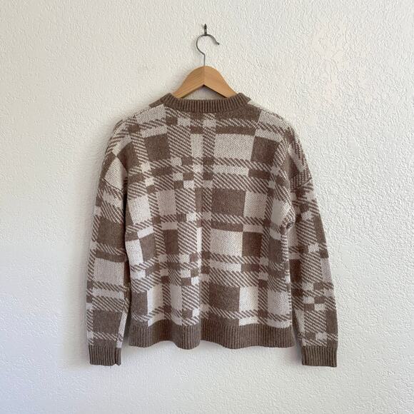Madewell Hartfield Pullover Sweater Soft Alpaca Blend Heather Ashwood Boxy Fit M - Picture 7 of 15